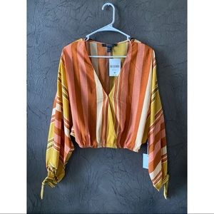 Retro Striped Crop Top- NWT